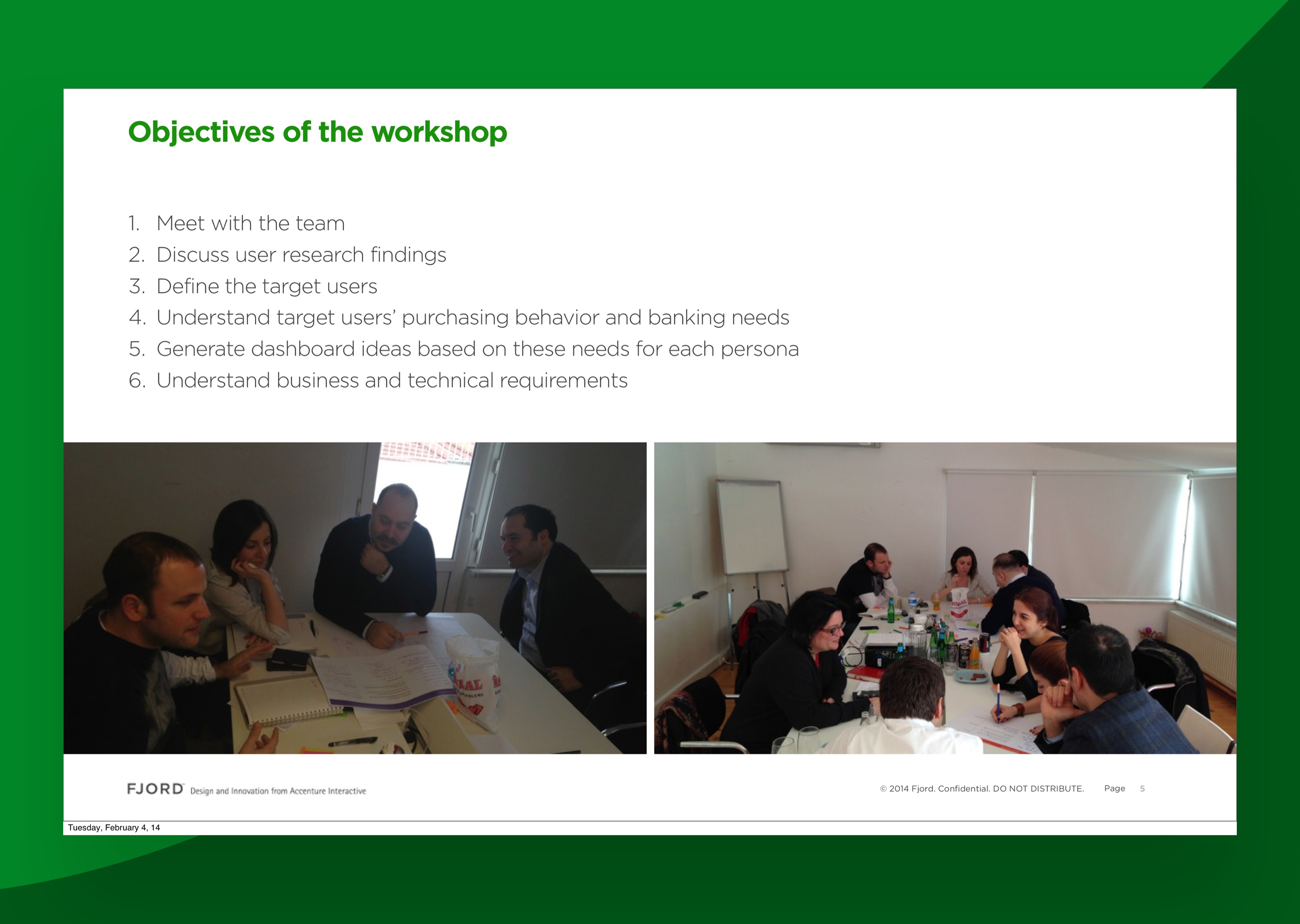 Audit phase workshop with Garanti design, engineering, and business teams